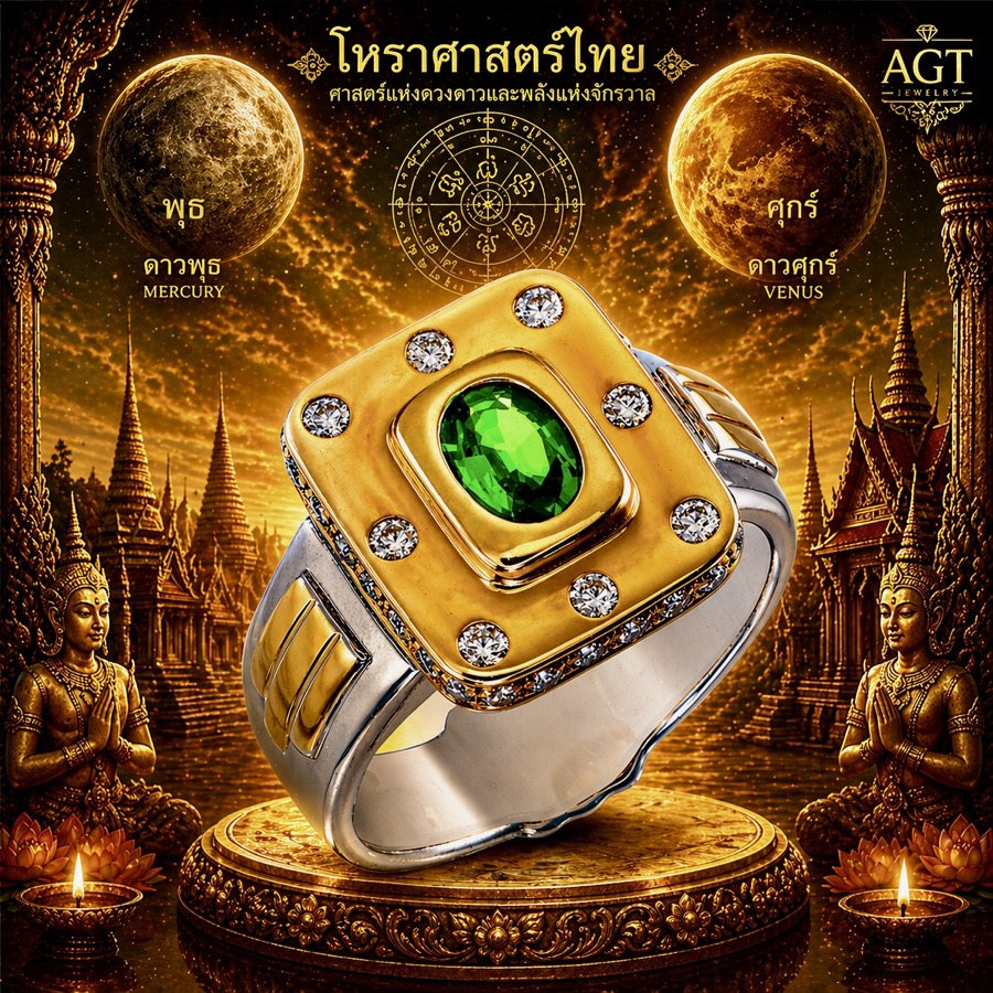 Mercury Astral Talisman Ring with Diamonds – 19502