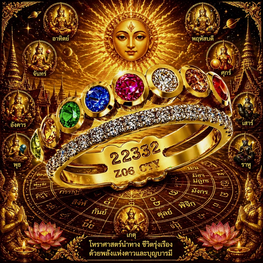 Navaratna Astral Talisman Ring – Pc. 22332
