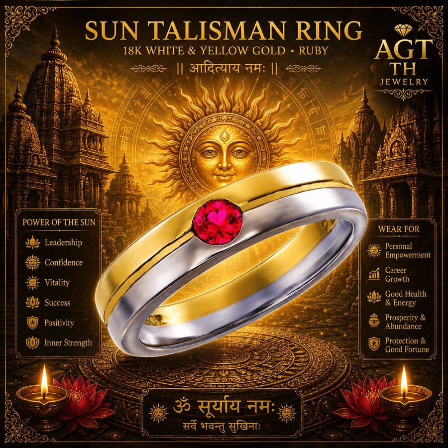 Ruby Sun Gold Talisman Ring – Pc. 22311